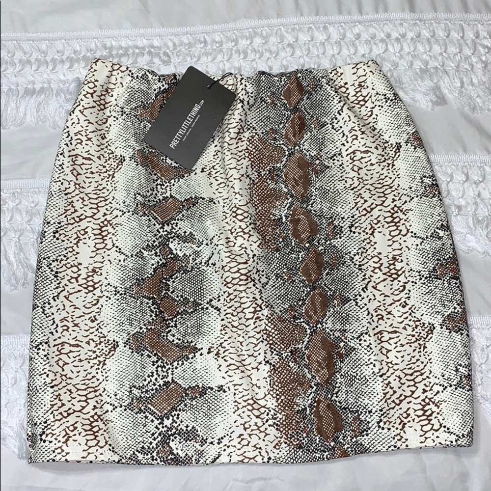 Snake Print Faux Leather Printed Mini